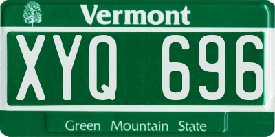 VT license plate XYQ696