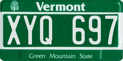 VT license plate XYQ697