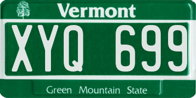 VT license plate XYQ699