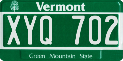 VT license plate XYQ702