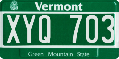 VT license plate XYQ703