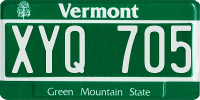 VT license plate XYQ705