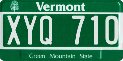 VT license plate XYQ710