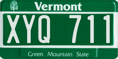 VT license plate XYQ711