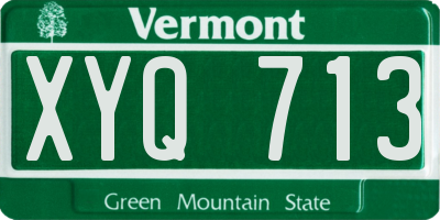 VT license plate XYQ713