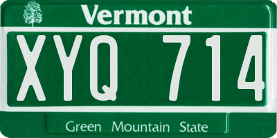 VT license plate XYQ714