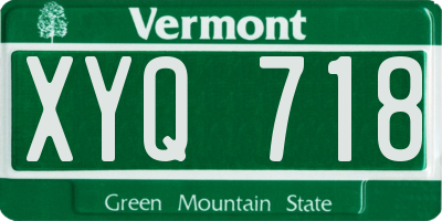 VT license plate XYQ718