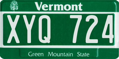 VT license plate XYQ724