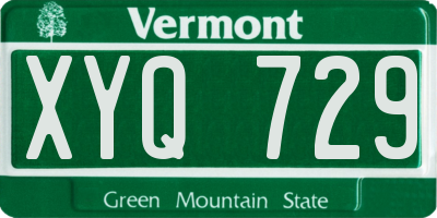 VT license plate XYQ729