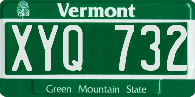 VT license plate XYQ732