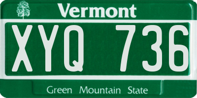 VT license plate XYQ736