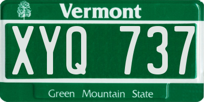VT license plate XYQ737