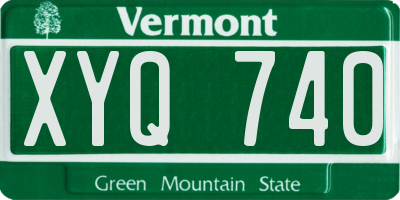 VT license plate XYQ740
