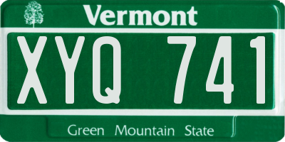 VT license plate XYQ741
