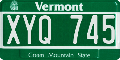 VT license plate XYQ745