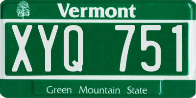 VT license plate XYQ751