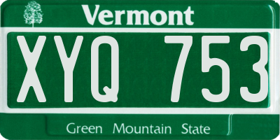 VT license plate XYQ753