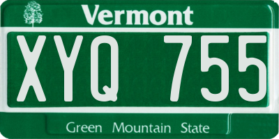 VT license plate XYQ755