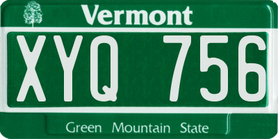 VT license plate XYQ756
