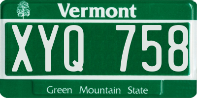 VT license plate XYQ758