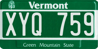 VT license plate XYQ759