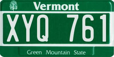 VT license plate XYQ761