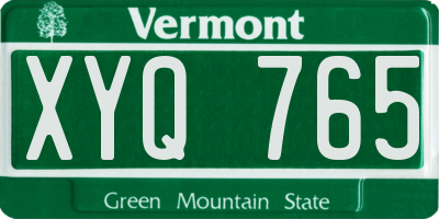 VT license plate XYQ765