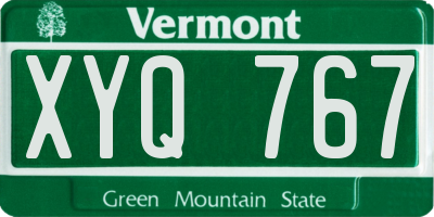 VT license plate XYQ767