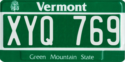 VT license plate XYQ769