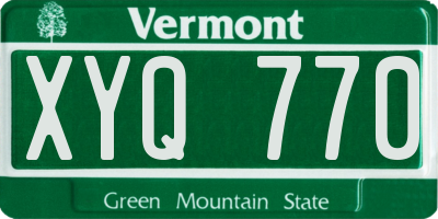 VT license plate XYQ770