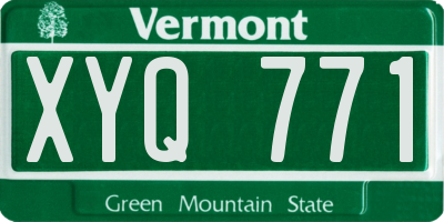 VT license plate XYQ771