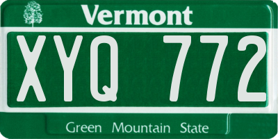 VT license plate XYQ772