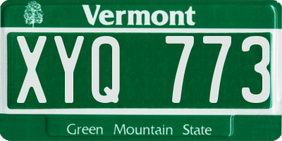 VT license plate XYQ773