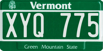 VT license plate XYQ775