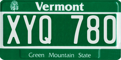 VT license plate XYQ780