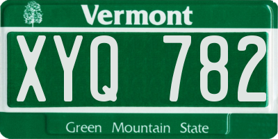 VT license plate XYQ782