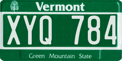 VT license plate XYQ784