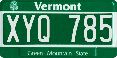 VT license plate XYQ785