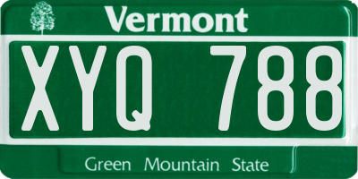 VT license plate XYQ788