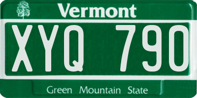 VT license plate XYQ790