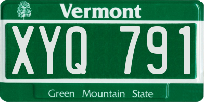 VT license plate XYQ791
