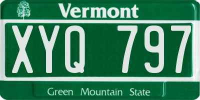VT license plate XYQ797