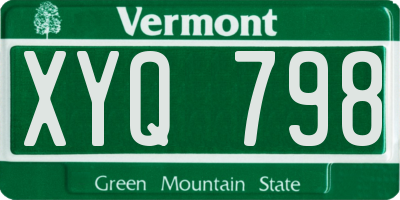 VT license plate XYQ798