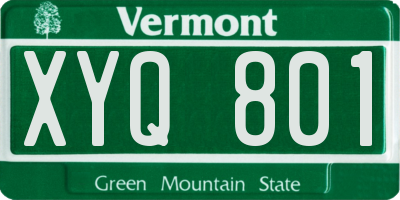 VT license plate XYQ801