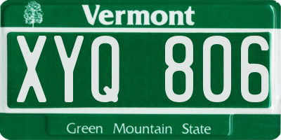 VT license plate XYQ806