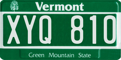 VT license plate XYQ810