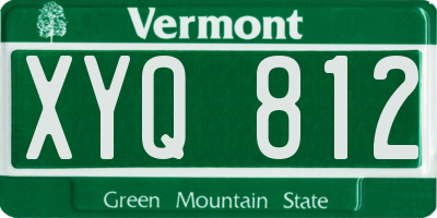 VT license plate XYQ812