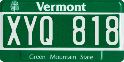 VT license plate XYQ818