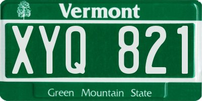 VT license plate XYQ821