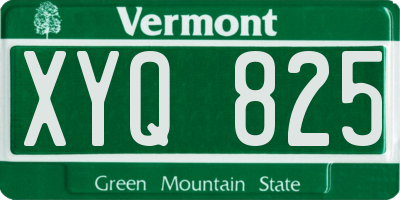 VT license plate XYQ825